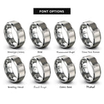 font options for inside engraving on grey spine corrector rings