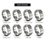 font options for inside engraving on grey spine rings