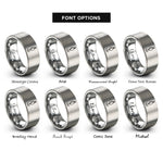 font options for inside engraving on grey spinner hook rings