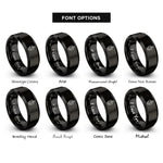 font options for inside engraving on black spinning dreidel rings