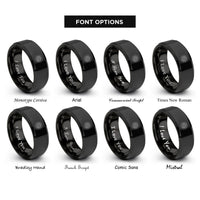 font options for inside engraving on black spiral halftone burst rings