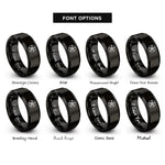 font options for inside engraving on black spirit aether pentacle rings