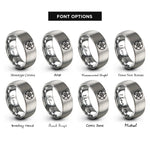 font options for inside engraving on gray spirit aether pentacle rings