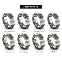 font options for inside engraving on gray spirit aether pentacle rings