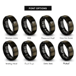 font options for inside engraving on gunmetal & black spirit board planchette rings