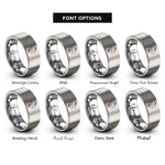 font options for inside engraving on grey spirit rings