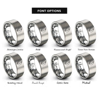 font options for inside engraving on grey spirit rings