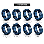 font options for inside engraving on blue spirit island rings