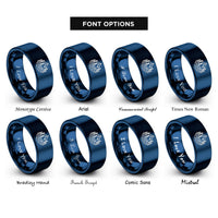font options for inside engraving on blue spirit island rings