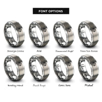 font options for inside engraving on grey spirit island rings
