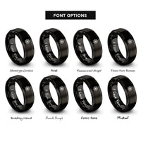 font options for inside engraving on black spirograph star rings