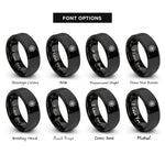 font options for inside engraving on black spirograph star rings