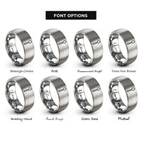 font options for inside engraving on gray spoon rings