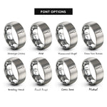 font options for inside engraving on silver spoon rings