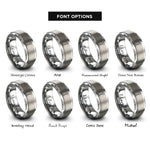 font options for inside engraving on silver spoon rings