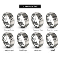 font options for inside engraving on gray sprint car rings