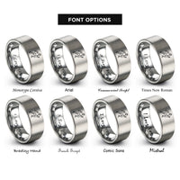 font options for inside engraving on grey sprinter mid stride rings