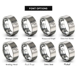 font options for inside engraving on gray sprinter start rings