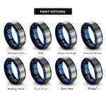 font options for inside engraving on blue & gray sprite cycle rings