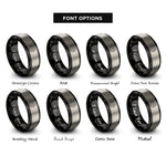 font options for inside engraving on black & gray sprocket rings