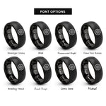 font options for inside engraving on black sprocket rings