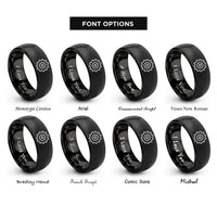 font options for inside engraving on black sprocket rings