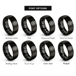 font options for inside engraving on black sprocket rings