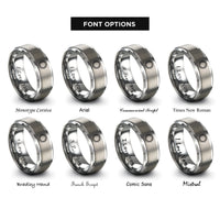 font options for inside engraving on silver sprocket border rings