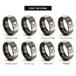 font options for inside engraving on gunmetal & gray sprocket border rings