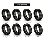 font options for inside engraving on black sprocket gear rings
