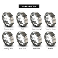 font options for inside engraving on grey sprocket gear rings