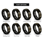 font options for inside engraving on gunmetal & black sprocket gear rings