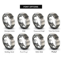 font options for inside engraving on gray sprocket rings