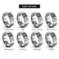 font options for inside engraving on silver sprocket rings