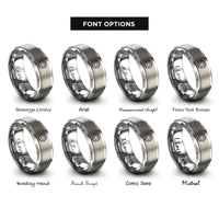 font options for inside engraving on grey sprocket rings