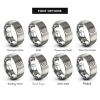 font options for inside engraving on gray sprocket rings