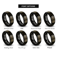 font options for inside engraving on gunmetal & black sprocket rings