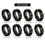 font options for inside engraving on black sprout rings