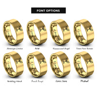font options for inside engraving on gold sprout rings