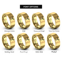 font options for inside engraving on gold sprout icon rings