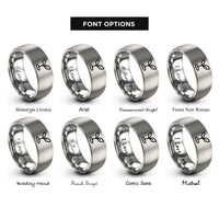 font options for inside engraving on gray sprout icon rings