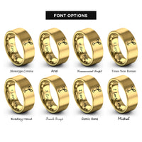 font options for inside engraving on gold sprout seedling rings
