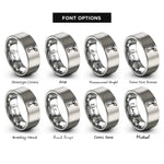 font options for inside engraving on grey sprout seedling rings