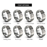 font options for inside engraving on silver spurs pair crossed rings