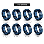font options for inside engraving on blue sql rings