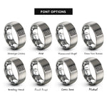 font options for inside engraving on grey square maze rings
