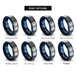 font options for inside engraving on blue & gray squash lunge rings