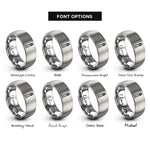 font options for inside engraving on silver st augustine lighthouse rings