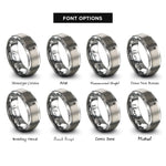 font options for inside engraving on silver st augustine lighthouse rings