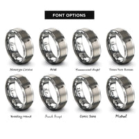 font options for inside engraving on silver st augustine lighthouse rings